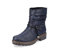 Rieker Glumia Damenschuhe Stiefel Reißverschluss Blau Freizeit, Schuhgröße:37 EU