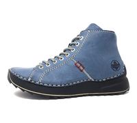 Schnürboots RIEKER, Damen, Gr. 38, blau (royalblau), Lederimitat, Schuhe Schnürboots, mit Ziernähten, Topseller (78451208-38) royalblau