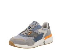 Sneaker RIEKER SPORT, Herren, Gr. 44, grau, jeansblau kombiniert, Veloursleder, Lederimitat, Textil, sportlich, Schuhe, aus der neuen Christoph Kramer Kollektion, mit atmungsaktivem Futter (32198237-4