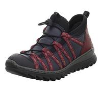 Rieker Herbst/Winter, Damen Sneaker, Schwarz (schwarz/Navy/Wine/Wine/schwarz/ 00 00), 37 EU (4 UK)