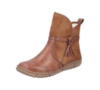 Winterboots RIEKER, Damen, Gr. 40, braun, Lederimitat, Nubuklederimitat, used, Schuhe Winterboots, Winterstiefelette, Schlupfboots, im Materialmix (95226928-40) braun
