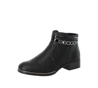 Rieker Herbst/Winter, Damen Stiefeletten, Schwarz (schwarz/schwarz / 01 01), 37 EU (4 UK)
