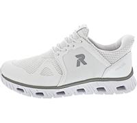 Slip-On Sneaker RIEKER "Ready2GO", Herren, Gr. 45, weiß, Lederimitat, Textil, Schuhe, Schlupfschuh, Freizeitsneaker mit Gummizug und weichem Schaftrand (12572322-45) weiß