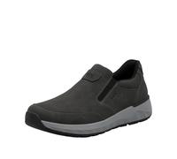 Rieker Slipper 99235630-41 Herren Slip-on Lederimitat grau Größe 41 mit Ziernähten