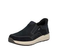 Slipper RIEKER "Ready2GO", Herren, Gr. 47, blau (nachtblau), Veloursleder, sportlich, Schuhe, Schlupfschuh, Halbschuh mit wasserabweisender riekerTEX-Membran (83990727-47) nachtblau
