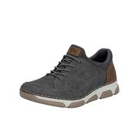 Slip-On Sneaker RIEKER, Herren, Gr. 44, dunkelgrau, braun, Schuhe, Slipper, Schlupfschuh, Halbschuh, Freizeitsneaker mit Gummizug (64711658-44) dunkelgrau, braun