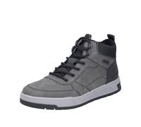 Sneaker RIEKER "Rieker Sneaker Lederimitat", Herren, Gr. 44, schwarz (grau, schwarz), Lederimitat, Schuhe (41896330-44) grau, schwarz