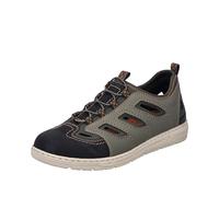 Rieker Herren-Slipper Schwarz-Olive-Pesto-Schwarz grün42