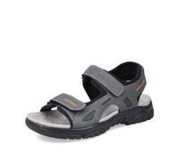 Rieker Herren Klassische Sandalen 22761, Männer Sandalen,bequem,Sommerschuhe,Freizeitschuhe,offene Schuhe,Strandschuhe,grau (45),46 EU / 11 UK