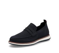 Loafer RIEKER, Herren, Gr. 47, blau (dunkelblau), Textil, Nubuklederimitat, casual, Schuhe, Slipper, Schlupfschuh, Halbschuh, Freizeitschuh zum Schlupfen (57359122-47) dunkelblau