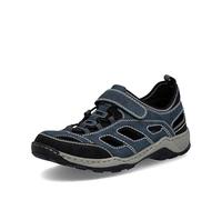Rieker Herren Sneaker 08063 – Low-Top, Blau Kombi, Größe 41 EU