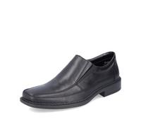 Slipper RIEKER, Herren, Gr. 45, schwarz, Leder, Synthetik, Schuhe, Festtagschuh, Halbschuh, Komfortschuh im klassischen Business-Look (82894212-45) schwarz