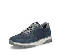 Sneaker RIEKER, Herren, Gr. 46, blau, Lederimitat, Schuhe Sneaker, Schnürschuh, Halbschuh, Freizeitsneaker mit Profilsohle (59035910-46) blau