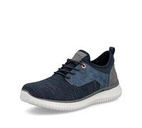 Rieker Herren Low-Top Sneaker B9651, Männer Halbschuhe,Turnschuhe,Laufschuhe,straßenschuhe,Strassenschuhe,Sportschuhe,blau (14),44 EU / 9.5 UK