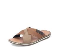 Rieker Herren Pantoletten 21088, Männer Slipper,Schlupfschuhe,schluepfschuhe,Slides,Slip-ons,Backless Slipper,Mules,braun (25),40 EU / 6.5 UK