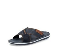 Rieker Herren Pantoletten 21098, Männer Slipper,Sommerschuhe,sommerclogs,Schlupfschuhe,schluepfschuhe,Slides,Slip-ons,Mules,blau (14),44 EU / 9.5 UK