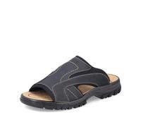 Rieker Herren-Pantolette 25093 – schwarz, Gr. 43 – markante Laufsohle
