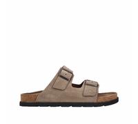 Rieker Herren Pantoletten Braun, Herren, Größe: 42, Material: Leder/Synthetik