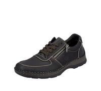 Schnürschuh RIEKER Gr. 45, schwarz Herren Schuhe Schnürhalbschuhe mit aufwändiger Ziernaht, Freizeitschuh, Halbschuh, Schnürschuh (49346539-45)