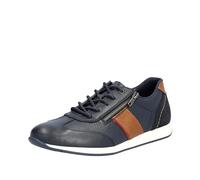 Sneaker RIEKER, Herren, Gr. 40, blau, Leder, Synthetik, Schuhe Sneaker, mit Reißverschluss, Freizeitschuh, Halbschuh, Schnürschuh (95343836-40)