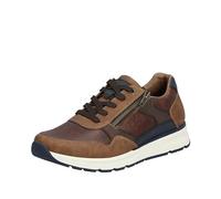 rieker Leder/Synthetik Sneaker, braun, 47 Braun/ Blau