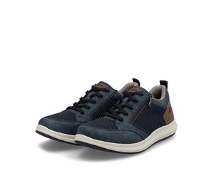 Rieker Herren-Schnürhalbschuh Blau-Braun 43