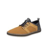Slip-On Sneaker RIEKER, Herren, Gr. 40, ockergelb, grau, Lederimitat, Textil, Schuhe Slip-On Sneaker, Schlupfschuh, Slipper, Freizeitschuh, elastischer Einstieg, Gummizug (79101331-40)
