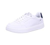Sneaker RIEKER SPORT "Swing2GO", Herren, Gr. 46, bunt (weiß, dunkelblau), Leder, kontrastfarbene Details, casual, Schuhe, Schnürschuh, Freizeitsneaker, Halbschuh mit dezenter Perforation (48241917-46)