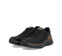Rieker Herren-Schnürhalbschuh Schwarz-Braun 44