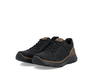 Rieker Herren-Schnürhalbschuh Schwarz-Braun 44