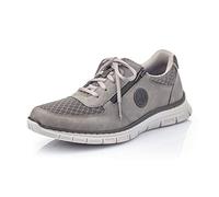 Rieker Herren Schnürhalbschuhe B4842, Männer sportlicher Schnürer , grau, 41 EU
