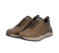 Sneaker RIEKER, Herren, Gr. 44, braun (braun, taupe), Lederimitat, Schuhe Sneaker, Schnürschuh, Halbschuh, Freizeitschuh mit herausnehmbarer Soft-Einlage (34508024-44) braun, taupe