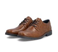 Schnürschuh RIEKER, Herren, Gr. 44, braun, Lederimitat, festlich, Schuhe Schnürschuh, Halbschuh, Business-Schnürer, Anzugschuh mit Blockabsatz (68574432-44) braun