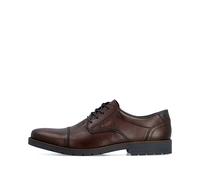 Schnürschuh RIEKER, Herren, Gr. 46, braun, Glattleder, festlich, Schuhe Schnürschuh, Anzugschuh, Business-Schnürer, Halbschuh in eleganter Optik (49452022-46) braun