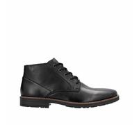 Rieker Herren Schnürstiefel Schwarz, Herren, Größe: 43, Material: Glattleder/Textil