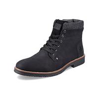 Rieker Herren Schnürstiefeletten 33640| Männer Stiefeletten|Chukka Boots|schnürboots|Boots|Stiefel|Bootee|Booties|schwarz (01)|44 EU / 9.5 UK