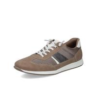 Slip-On Sneaker RIEKER, Herren, Gr. 47, braun kombiniert, Lederimitat, Schuhe, Slipper, Freizeitschuh, Halbschuh zum Schlupfen (26035601-47) braun kombiniert
