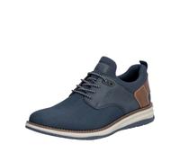 Rieker Herren Halbschuhe 14750 – Slip-On, Lederimitat/Textil, Dunkelblau/Braun, Gr. 45