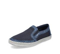 Slip-On Sneaker RIEKER Gr. 44, blau Herren Schuhe Stoffschuhe zum Schlupfen (20384447-44)