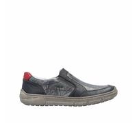 Rieker Herren Slipper Blau, Herren, Größe: 45, Material: Glattleder/Synthetik
