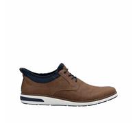 Slip-On Sneaker RIEKER, Herren, Gr. 45, bunt (braun, dunkelblau), Lederimitat, Textil, sportlich, Schuhe, Slipper, Schlupfschuh, Halbschuh mit Ready2GO Ausstattung (60730812-45) braun, dunkelblau