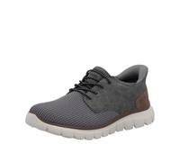 Rieker Sneaker Ready2GO – Slip-On Halbschuh Herren, Lederimitat/Textil, Grau/Braun, Gr. 44