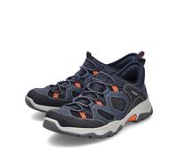 Rieker Herren-Slipper Ready2GO Blau-Schwarz-Grau-Orange 44