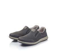 Slipper RIEKER Gr. 45, schwarz Herren Schuhe Halbschuhe mit herausnehmbarer Textilinnensohle (52915620-45)
