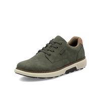 Sneaker RIEKER, Herren, Gr. 43, moosgrün, braun, Lederimitat, unifarben, sportlich, Schuhe, Halbschuh, Schnürschuh, Casual Sneaker mit weichem Schaftrand, TEX (84863240-43) moosgrün, braun