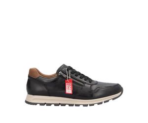 Rieker Herren Sneaker Low Schwarz, Herren, Größe: 48, Material: Glattleder/Textil