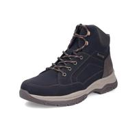 Winterboots RIEKER, Herren, Gr. 41, Schurwolle, schwarz (schwarz, braun), Lederimitat, Textil, Schuhe Winterboots, Outdoorboots mit wasserabweisender riekerTEX-Membran (90668159-41) schwarz, braun