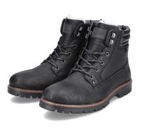 Rieker Herren Stiefelette Schnürstiefel Schnürer Gefüttert Modeschuh schwarz 42