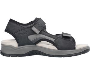 Rieker Herren Trekkingsandalen Schwarz, Herren, Größe: 44, Material: Kunstleder/Textil