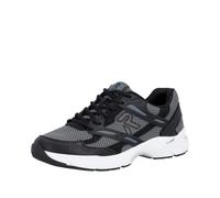 Sneaker RIEKER SPORT, Herren, Gr. 46, schwarz, grau, Lederimitat, Textil, Schuhe Sneaker, Freizeitsneaker, Halbschuh, Ugly-Schnürer in bequemer Form (99386309-46)